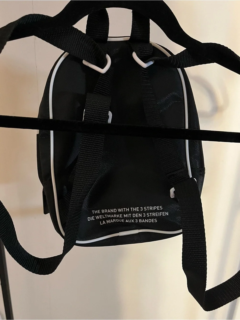 adidas Black and White Small Backpack with Bold Logo - Picture 6 of 6